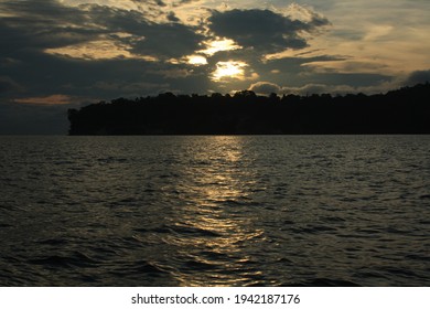 The Atmosphere Of The Sunset Around Krakatau Island