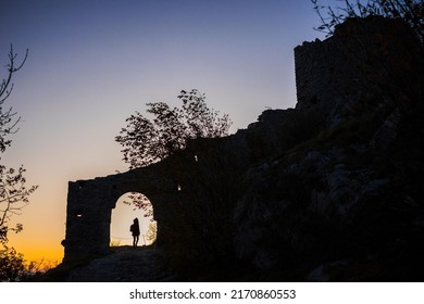 Atmospheric Mood Of Ancient Ruins At Dusk Near Vitovlje Church In Vipava Valley