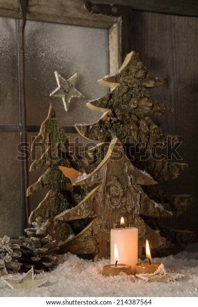 Atmospheric Natural Christmas Decoration Wood Burning Holidays