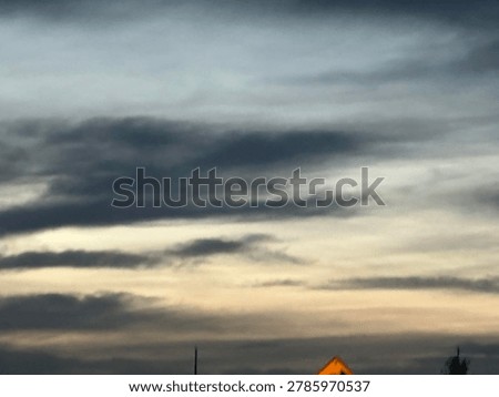 Atmospheric sunset cloudscape creating scenic natural evening sky and outdoor weather environment