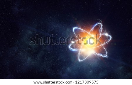 Atom molecule abstract