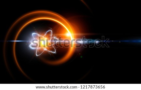 Atom molecule abstract