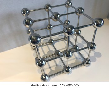 Atoms, atomic structure, molecule structures, 3D molecular model stock photo image concept