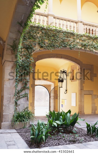 Atrium Small Garden Spanish Villa Barri Stockfoto Jetzt