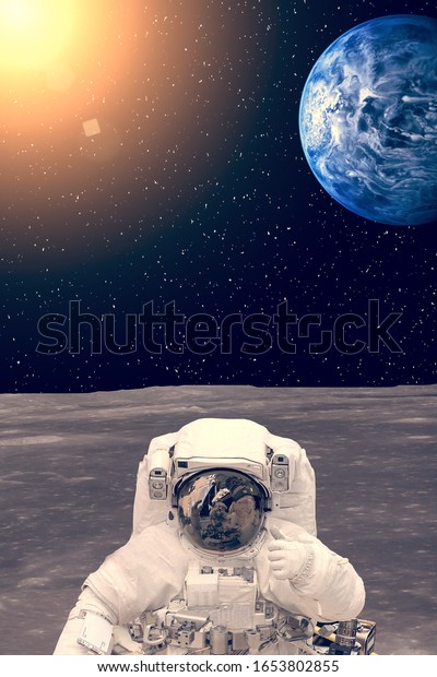 Atronaut on the extrasolar planet. Elements of\
this image furnished by\
NASA.\

