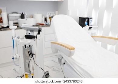 Attachments to device for facial skin care machine in spa clinic for anti-aging or acne treatment. The concept of aesthetic medicine, beauty tools, latest technologies in beauty industry. - Powered by Shutterstock