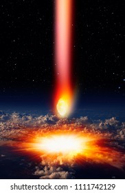 Attack of the asteroid on the Earth 
