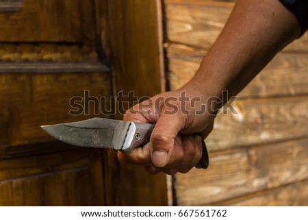 an attack with a knife 