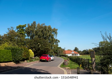 Attenborough, Nottinghamshire, UK 09/18/2019 Village Street And Cricket Ground