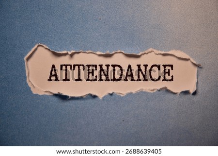 Attendance list is shown using a text