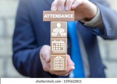 Attendance Mark Business School Concept.