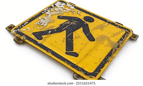 "Attention Drivers: Yellow Warning Sign Alerts for Slippery Road Conditions Ahead - Stay Cautious and Drive Safely to Prevent Accidents in Hazardous Weather" - Powered by Shutterstock