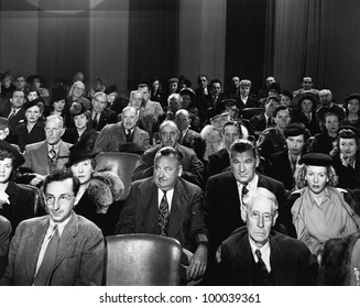 Attentive Audience In Theater