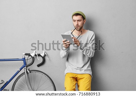 Similar – Image, Stock Photo Casual guy Lifestyle Style