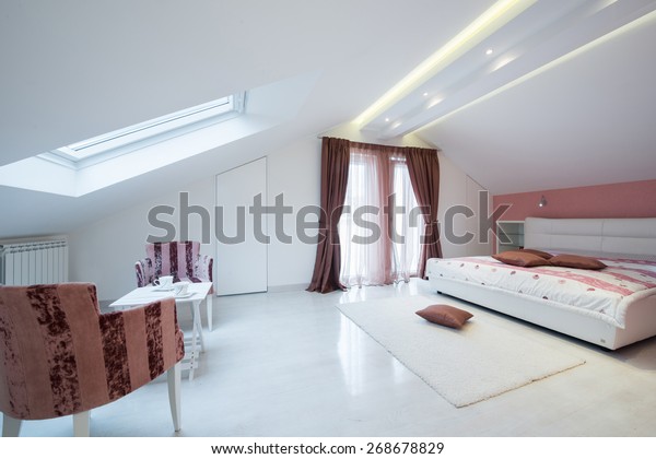 Attic Converted Into Bedroom Stock Photo Edit Now 268678829