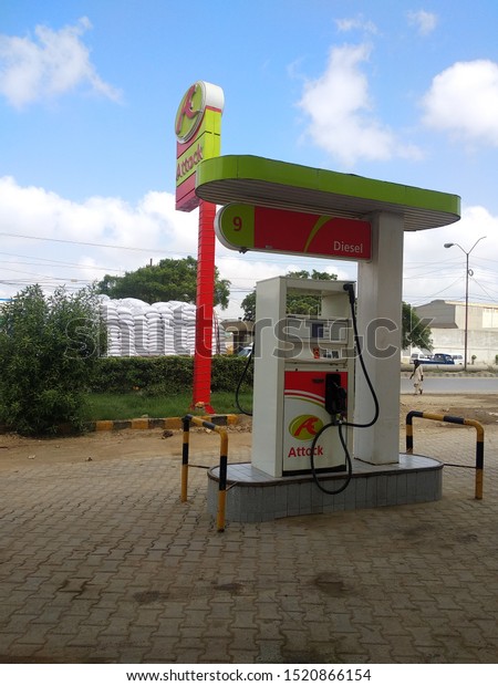 Attock Petroleum Gas Station in Site Area Karachi -\
Pakistan - Oct 2019