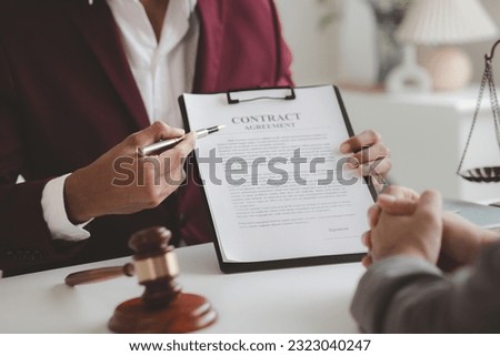 Attorneys advising in cases where a client has been defrauded by a defendant who is a business partner forming a joint company, advising on litigation and gathering evidence. Fraud case concept.