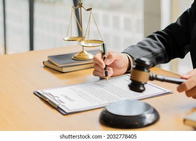 Attorneys Office Judge Hammer Scales Laptop Stock Photo 2032778405 ...