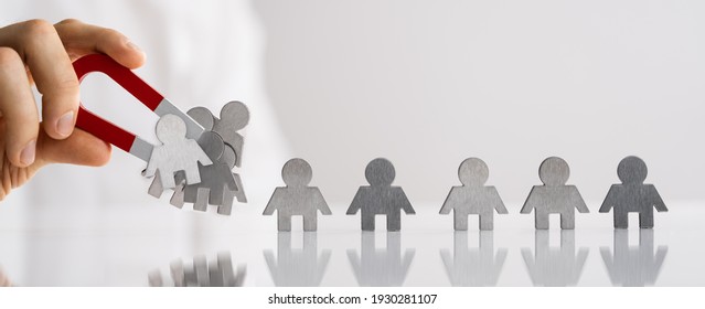Attract Lead And Customer Using Magnet. Business Management - Shutterstock ID 1930281107