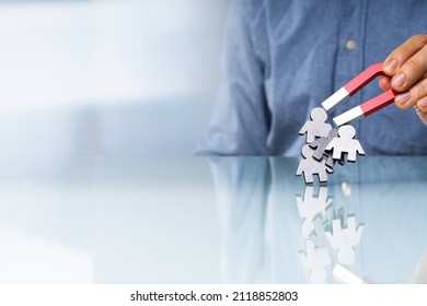 Attract Leads And Customers. Capture Business Candidate With Magnet - Shutterstock ID 2118852803