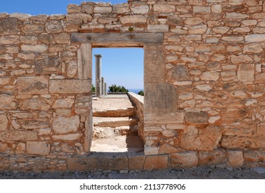 Attractions Of The Ancient City Of Kourion . Archaeological Site On The Island Of Cyprus. Culture And History.