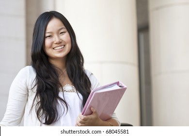 An Attractive Asian College Student Portrait