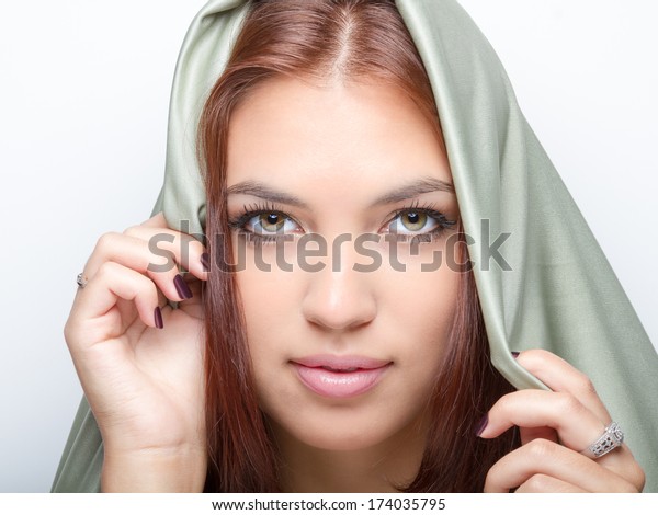 Attractive Auburn Hair Color Model Head Stock Photo Edit Now