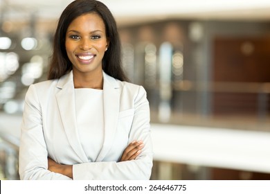 Attractive Black Business Executive With Arms Crossed