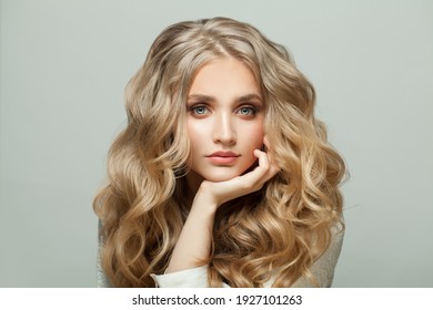 Attractive Blonde Woman Long Healthy Hair Stock Photo 1927101263 ...