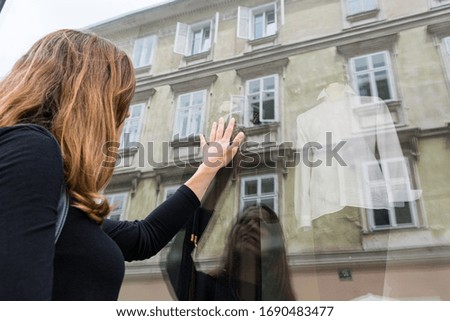 Similar – Image, Stock Photo Twins look at postcards