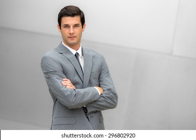 Attractive Businessman Portrait Posing With Successful Expression CEO Or Head Of Company