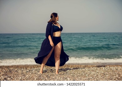 Plus size woman beach Photos Vectors | Shutterstock