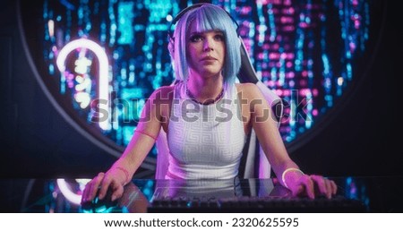 Similar – Young woman using technology