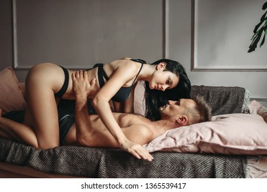 Attractive Couple Makes Love On A Chair, Erotica