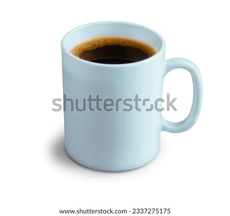 Attractive cut out of coffee mug in white background