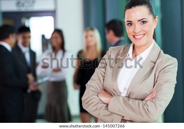 Attractive Female Business Executive Arms Crossed Stock Photo (Edit Now ...