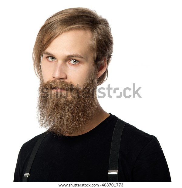 Attractive Man Blonde Long Hair European Stock Photo Edit Now