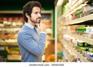 317 Man pick a basket in supermarket Stock Photos, Images & Photography ...