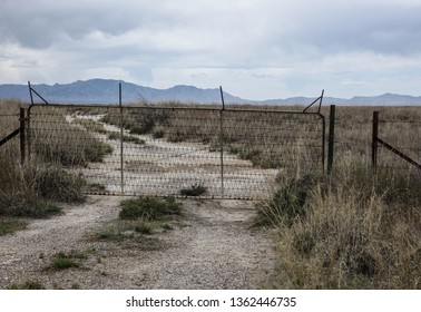 Attractive Metal Pasture Gate Across Dirt Stock Photo 1362446735 ...