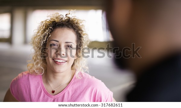 Attractive Mixed Race Girl Blonde Curly Stock Photo Edit Now
