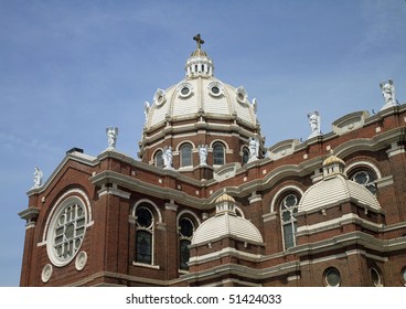 Attractive Polish Cathedral Style Architecture With Dome And Angels