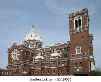 Attractive Polish Cathedral Style Architecture With Dome And Angels