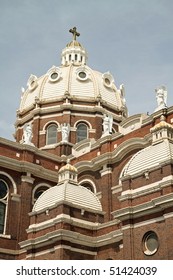 Attractive Polish Cathedral Style Architecture With Dome And Angels