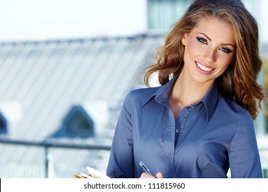 Attractive  Real Estate Agent Woman