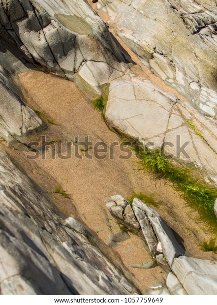 Attractive Rock Formations On Sandy Beach Stock Photo Edit Now