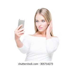 Attractive Seductive Girl Taking Selfie On Stock Photo Shutterstock