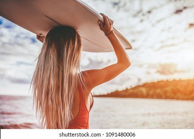 Atractive Girl Surboard Images Stock Photos Vectors Shutterstock