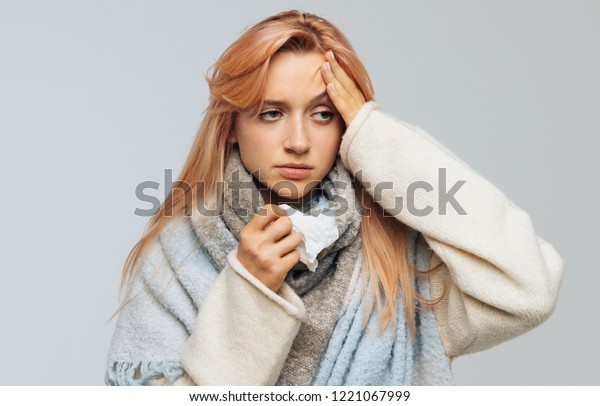 Attractive Sick Young Woman Strawberry Blonde Stock Photo Edit