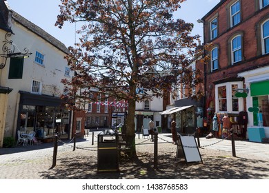 The Attractive Town Square In Ashbourne In The Peak District In Derbyshire , UK