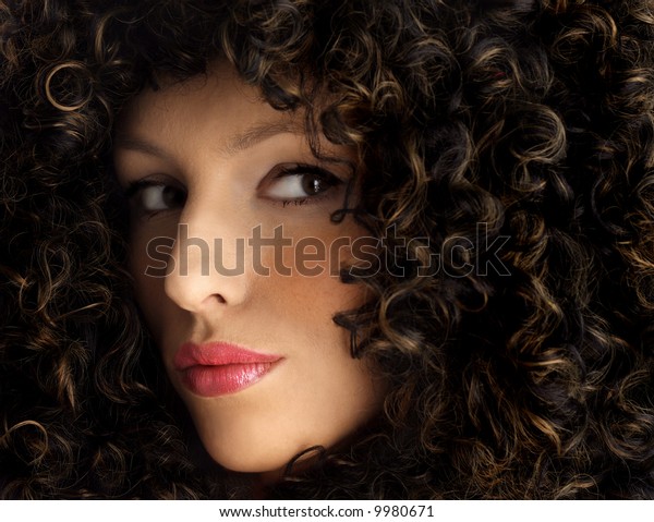 Attractive Woman Beautiful Thick Hair Woman Stock Photo Edit Now